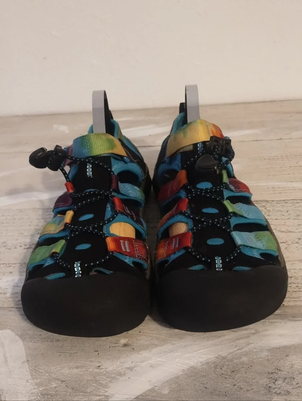KEEN kids Newport H2 Sports Sandals Rainbow Tie-Dye Water Shoes Youth U.S.A Size